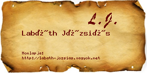 Labáth Józsiás névjegykártya